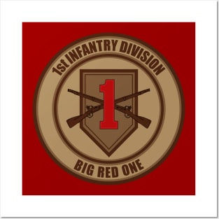 1st Infantry Division Patch (desert subdued) Posters and Art